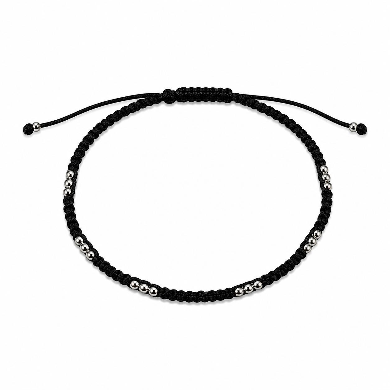 925 Sterling Silver Midnight Charm Anklet