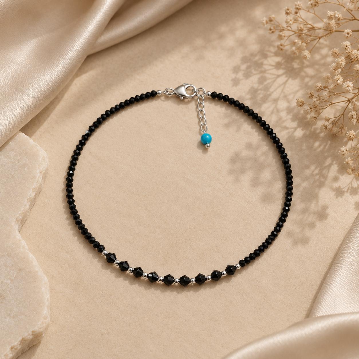925 Sterling Silver Midnight Muse Anklet - Image 3