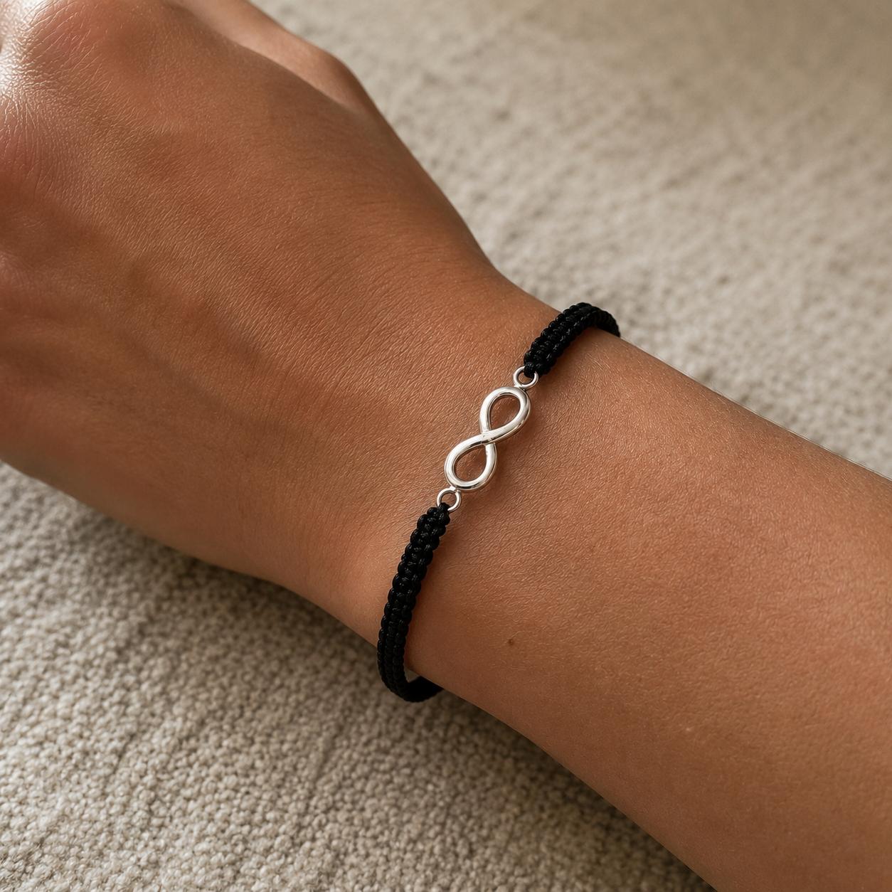 925 Sterling Silver Infinity Thread Bracelet - Image 2