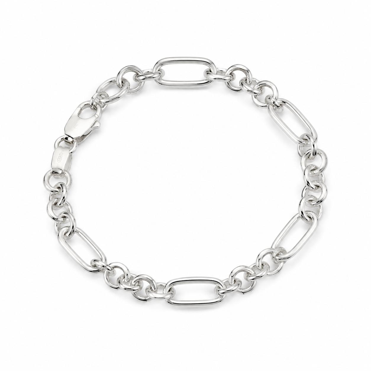 925 Sterling Silver Paperclip Men’s Bracelet - Image 2