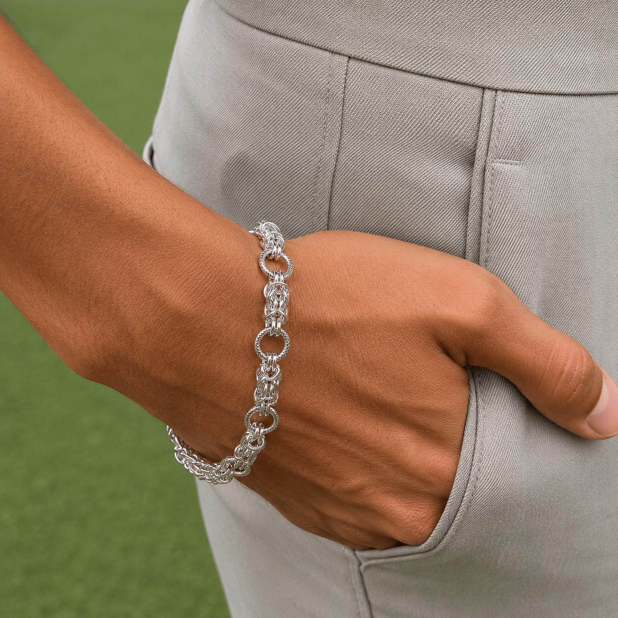 925 Sterling Silver Byzantine Men’s Bracelet