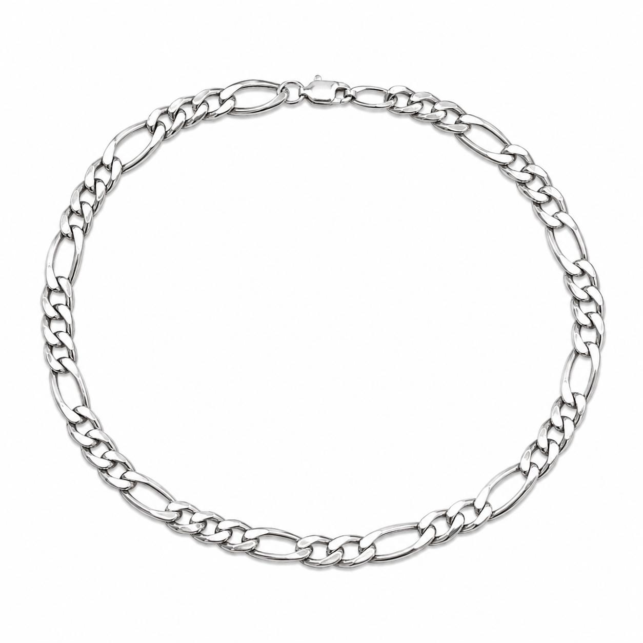 925 Sterling Silver Figaro Men’s Bracelet - Image 5