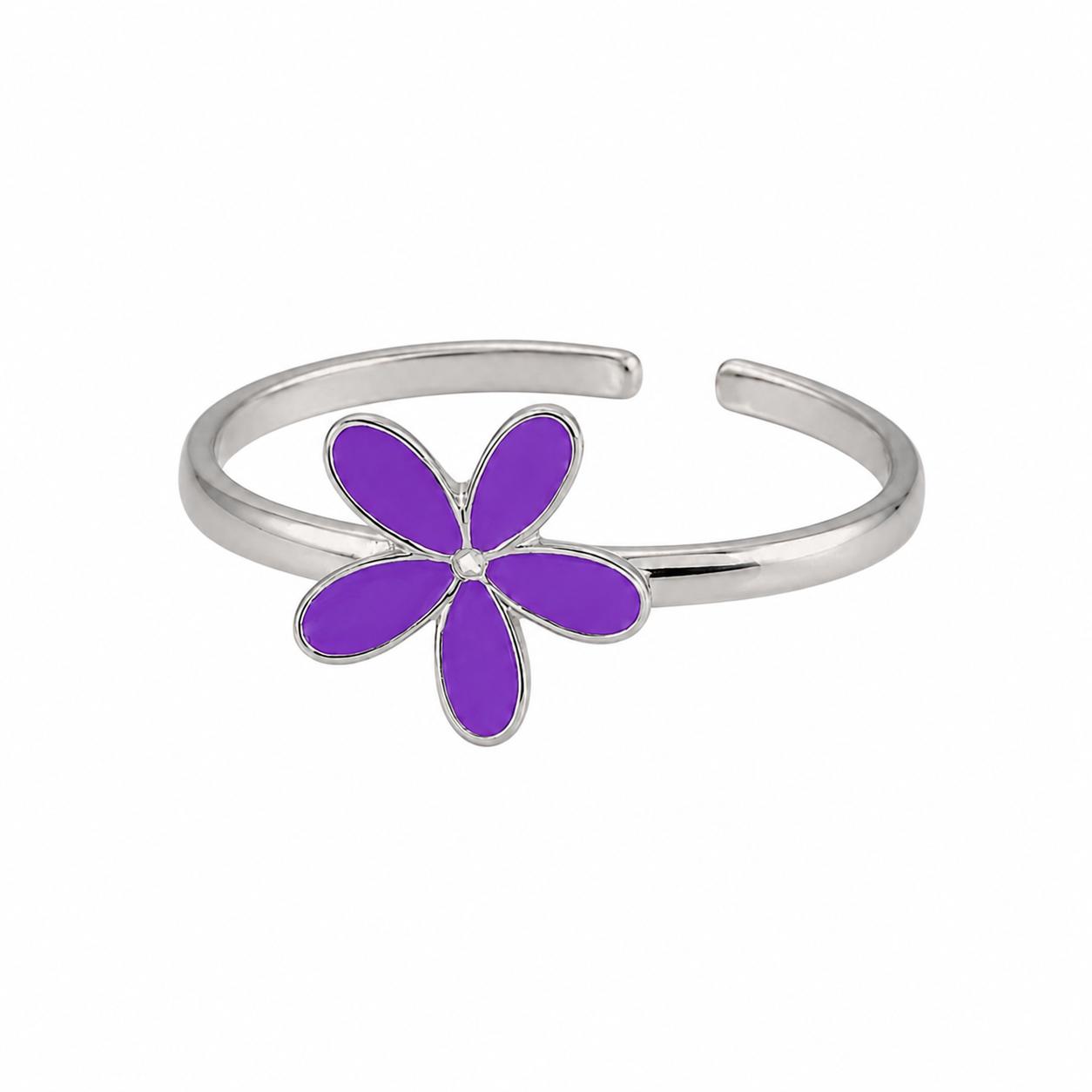 925 Sterling Silver Floral Toe Ring For Women (in Pairs) - Image 10