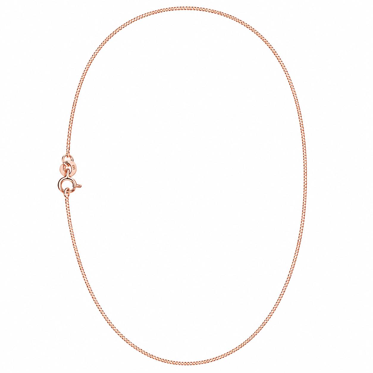 Rose Gold Box Chain Necklace
