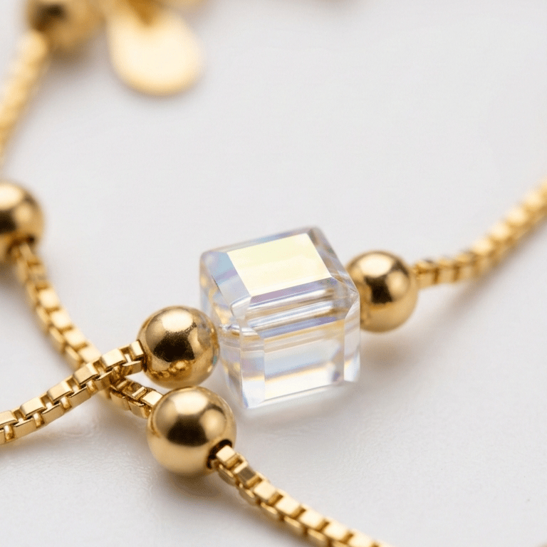 925 Sterling Silver Cubic Zirconia Halo Charm Anklet For Women - Image 5