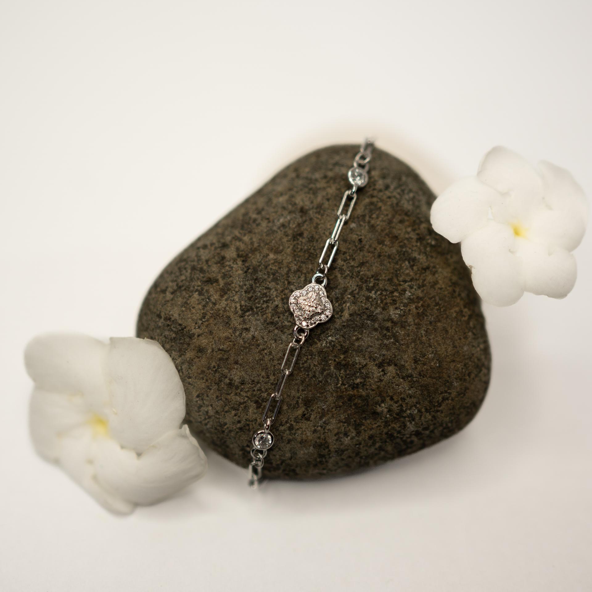 925 Sterling Silver Celestial Spark Link Bracelet - Image 4