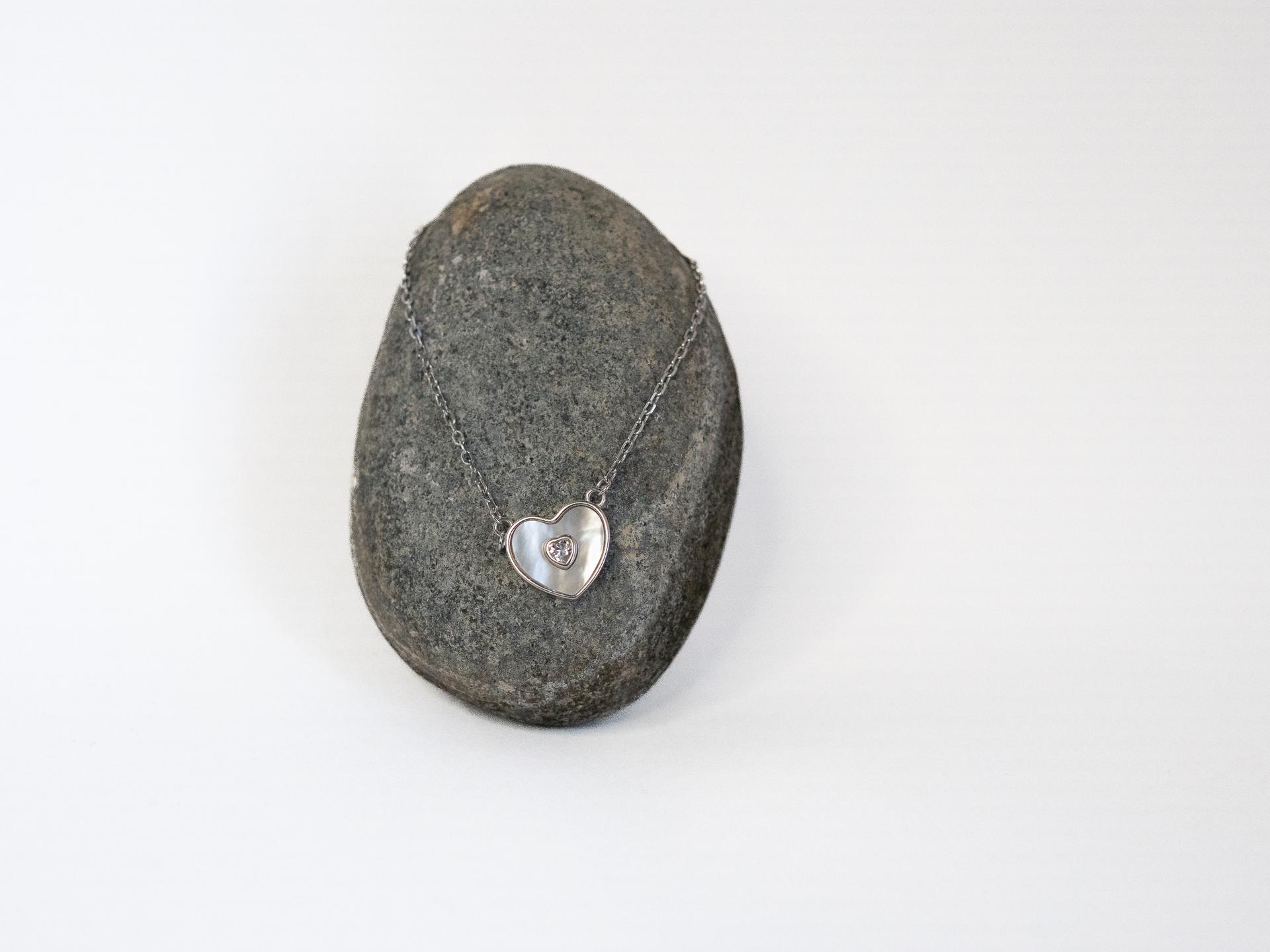 925 Sterling Silver Eternal Heart Sparkle Necklace With Chain - Image 3
