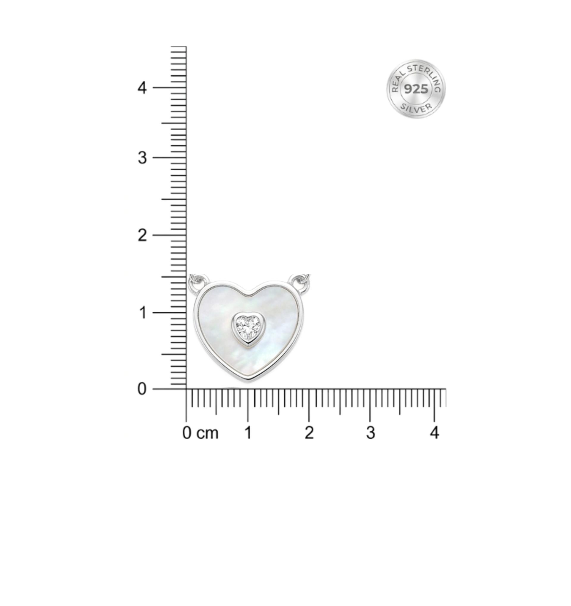925 Sterling Silver Eternal Heart Sparkle Necklace With Chain - Image 5