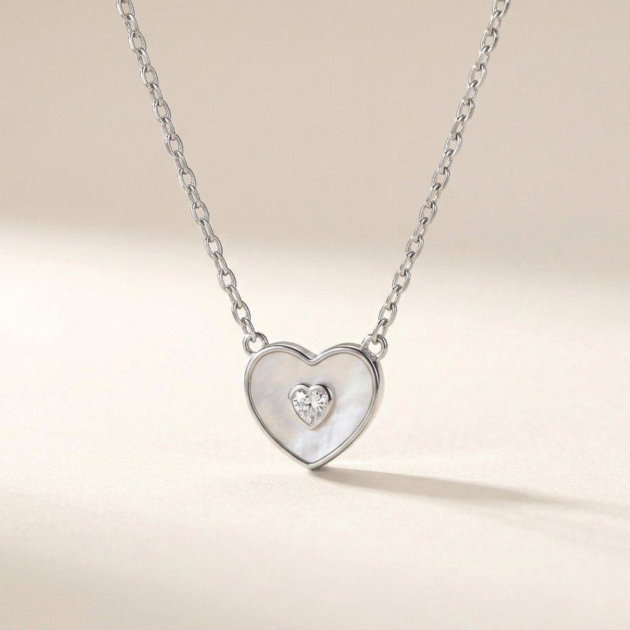 925 Sterling Silver Eternal Heart Sparkle Necklace With Chain
