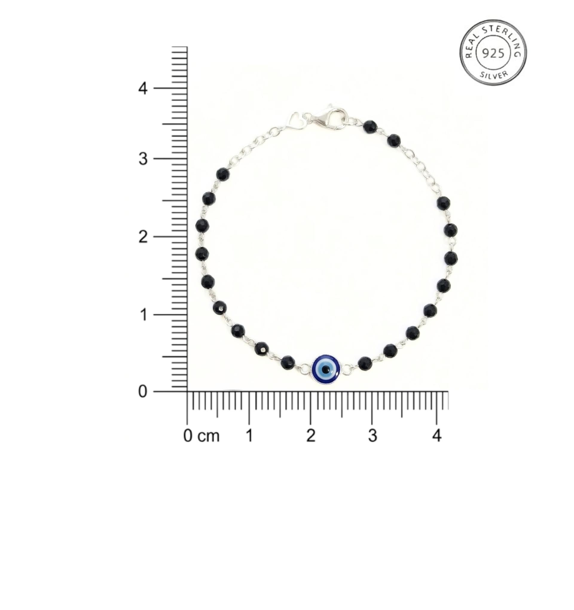 925 Sterling Silver Evil Eye Aura Bracelet - Image 6