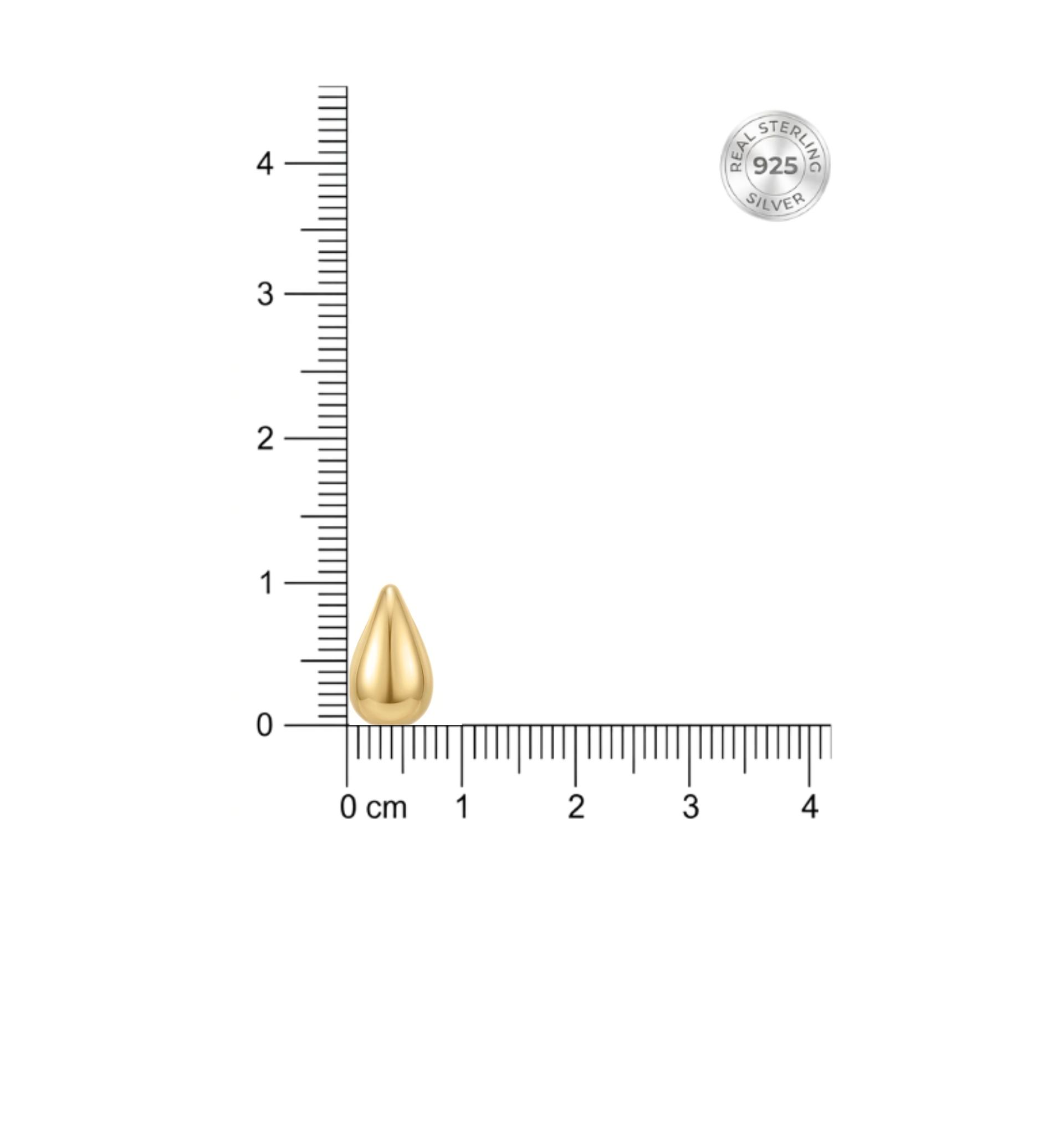 Essential Teardrop Pendant With Chain In 925 Sterling Silver With Gold Plating - Image 5