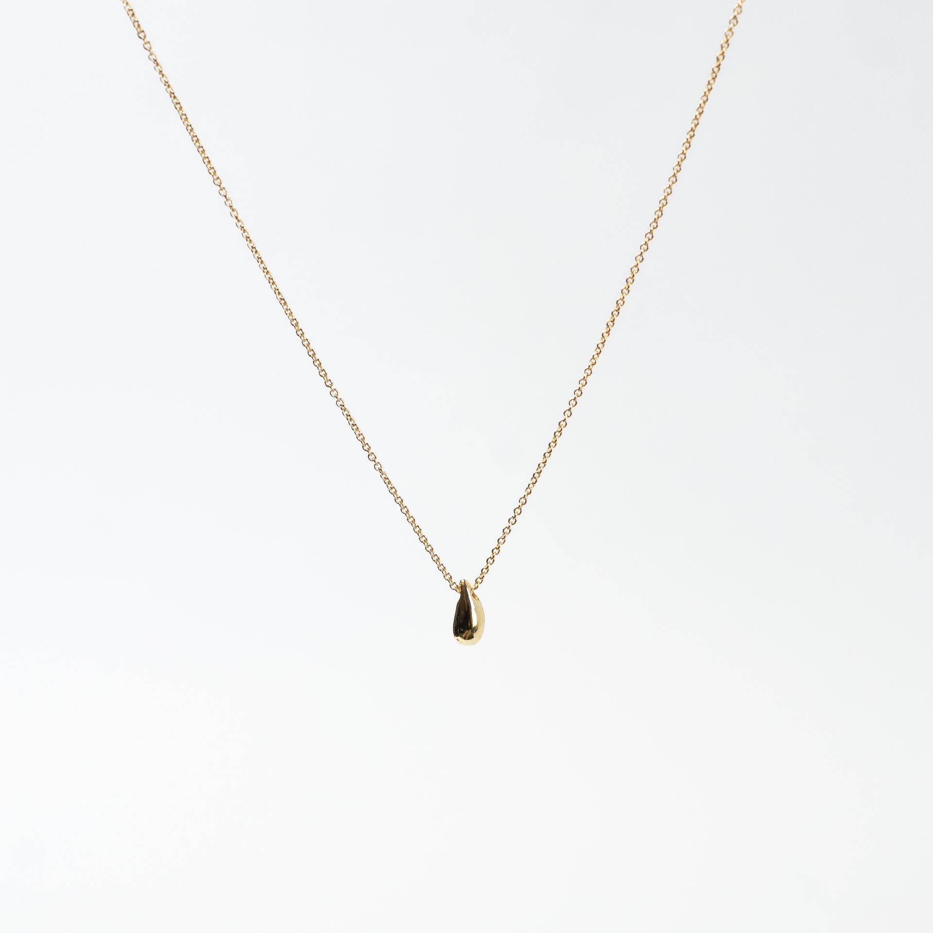 Essential Teardrop Pendant With Chain In 925 Sterling Silver With Gold Plating - Image 4