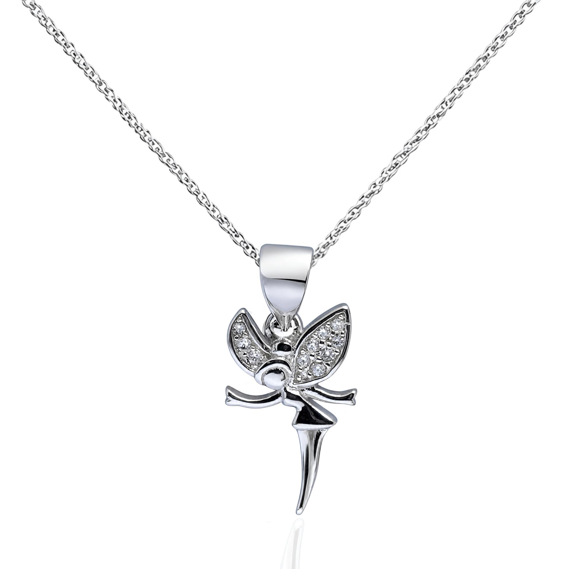 925 Sterling Silver Fairy Glow Pendant Set