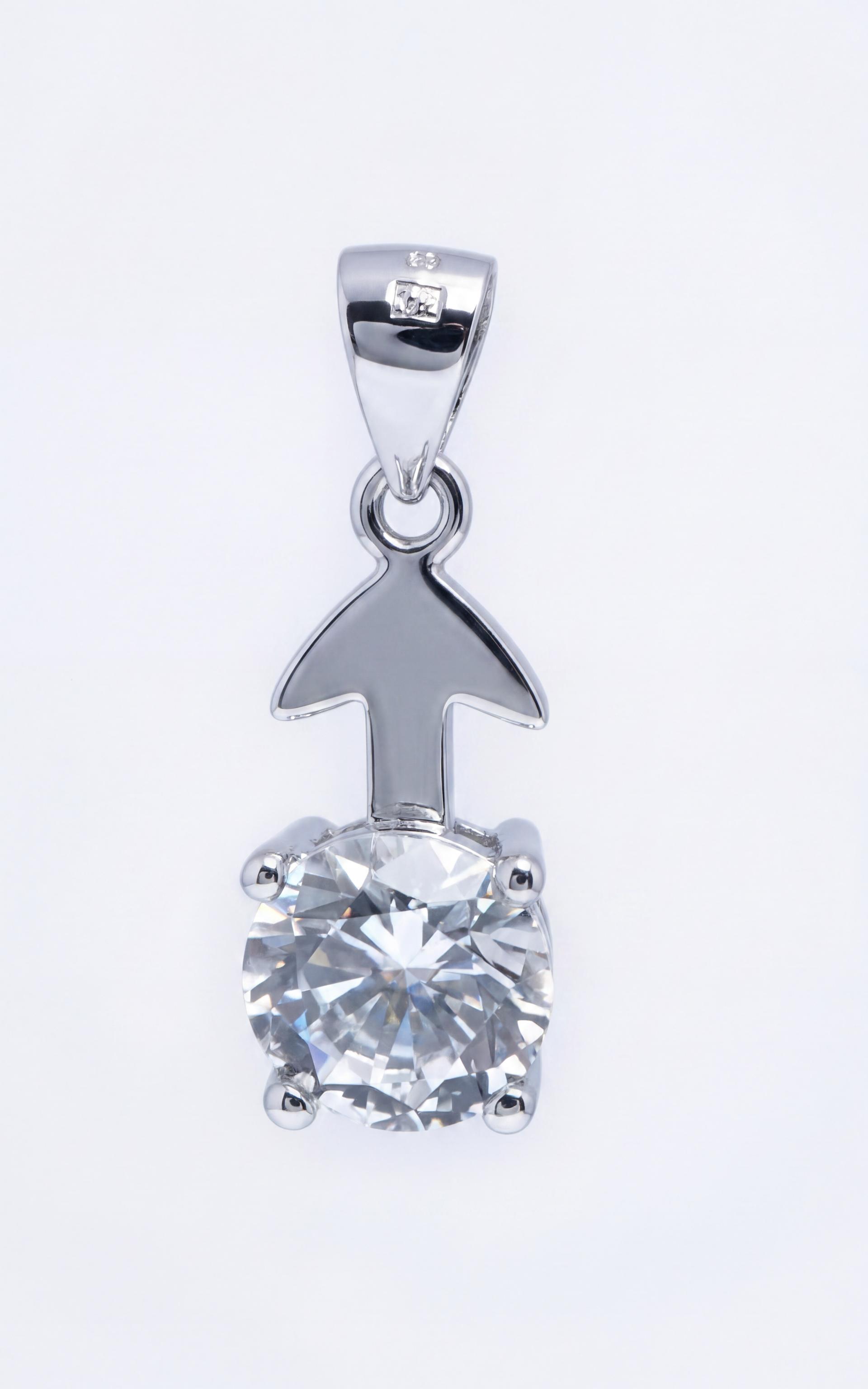 925 Sterling Silver Arrow Spark Pendant Set - Image 5