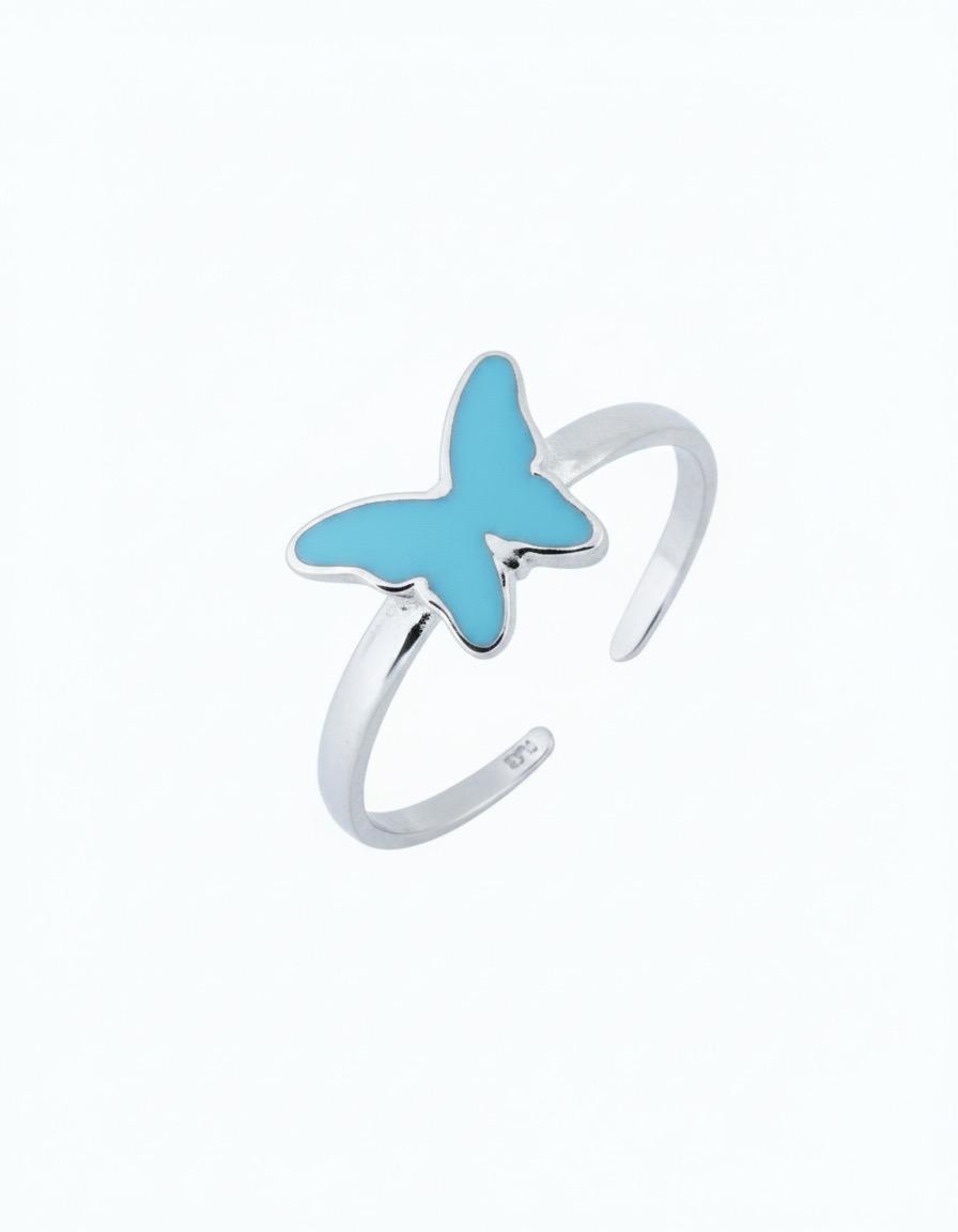925 Sterling Silver Butterfly Toe Ring For Women (in Pairs) - Image 3