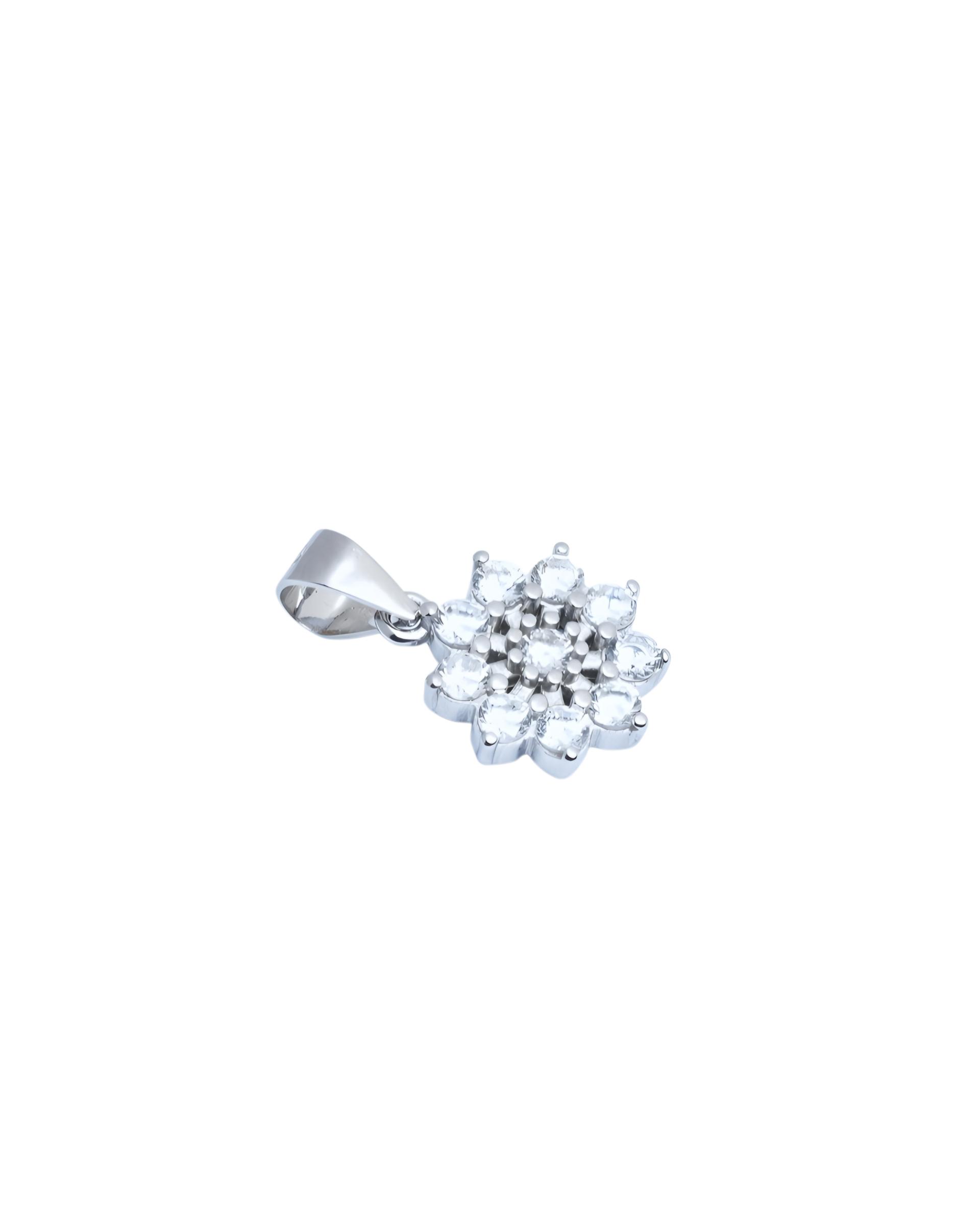 925 Sterling Silver Snowflake Spark Pendant - Image 3