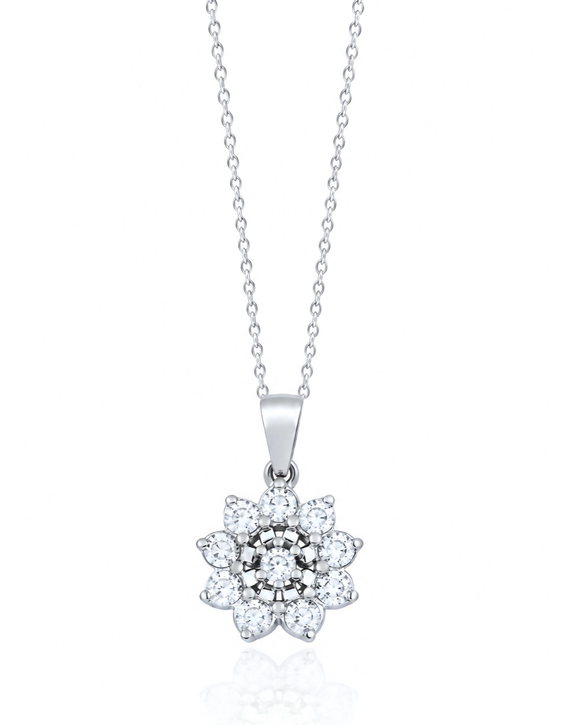 925 Sterling Silver Snowflake Spark Pendant - Image 4