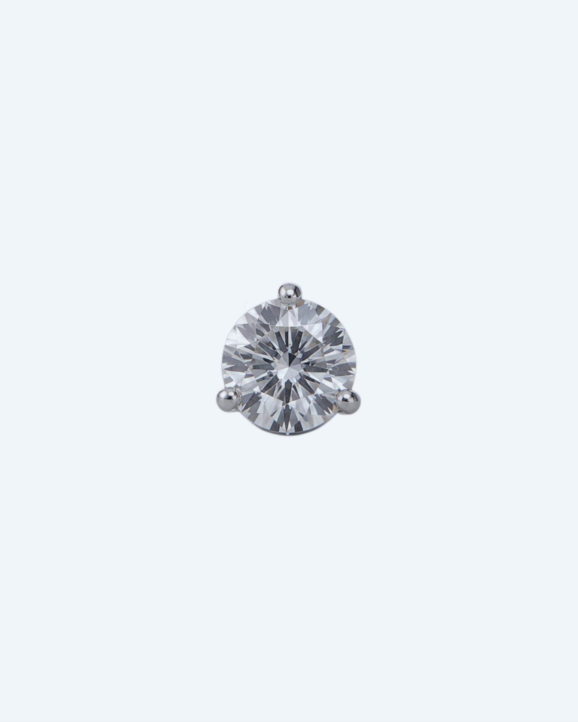925 Sterling Silver Solitaire Cubic Zirconia Stud Earrings - Image 4