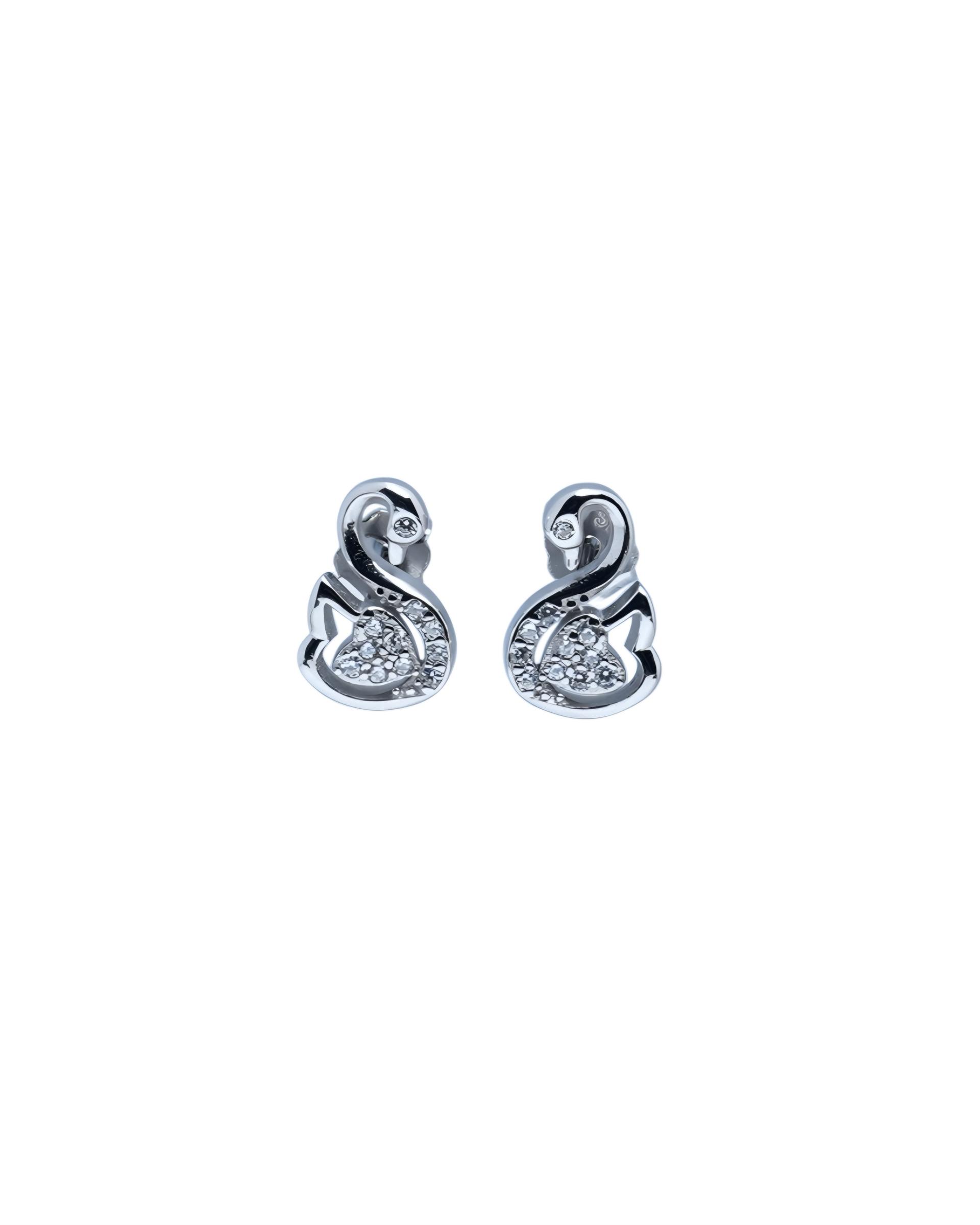925 Sterling Silver Swan Grace Pendant Set