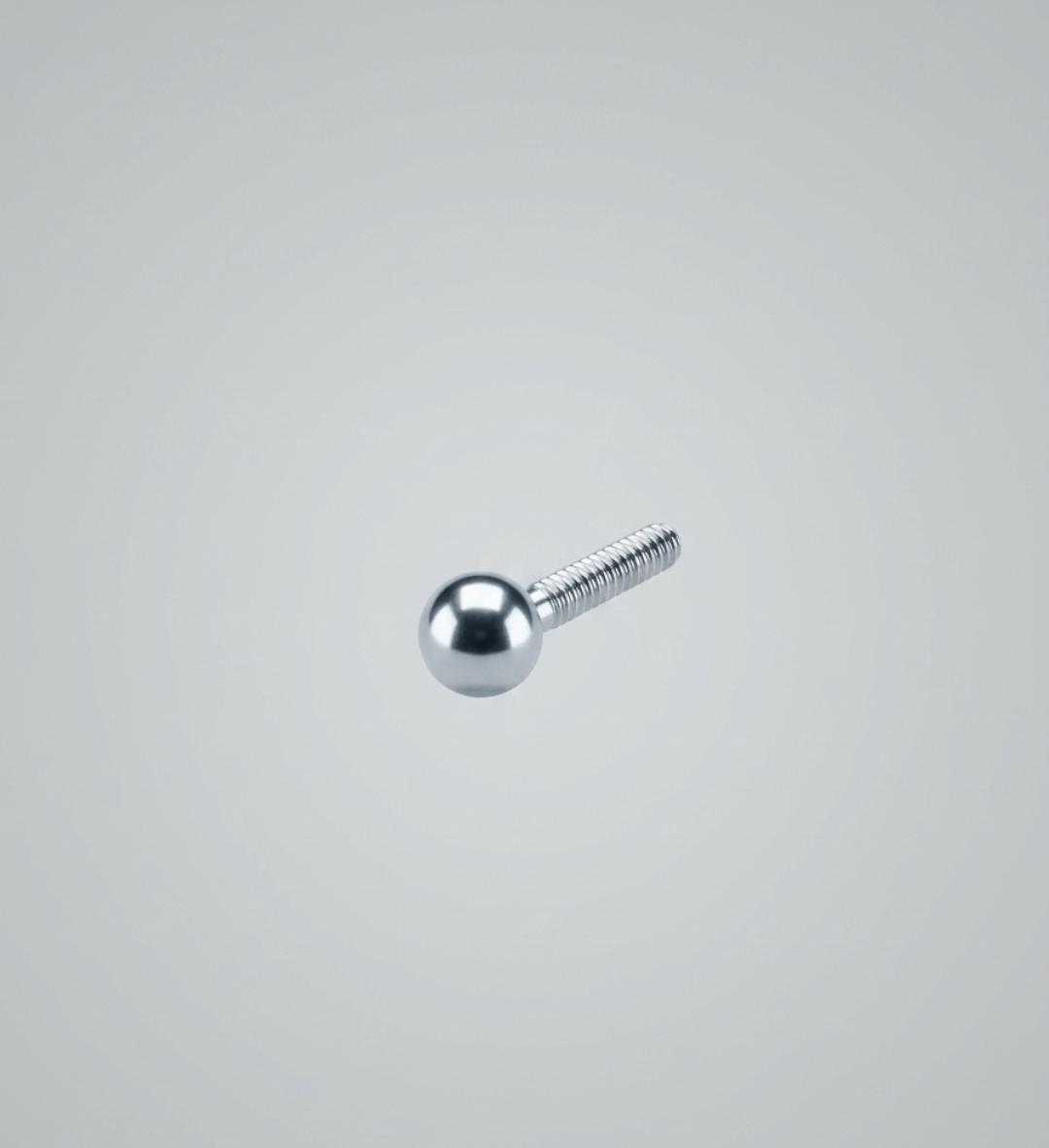 925 Sterling Silver Silver Classic Ball Nose Pin - Image 3