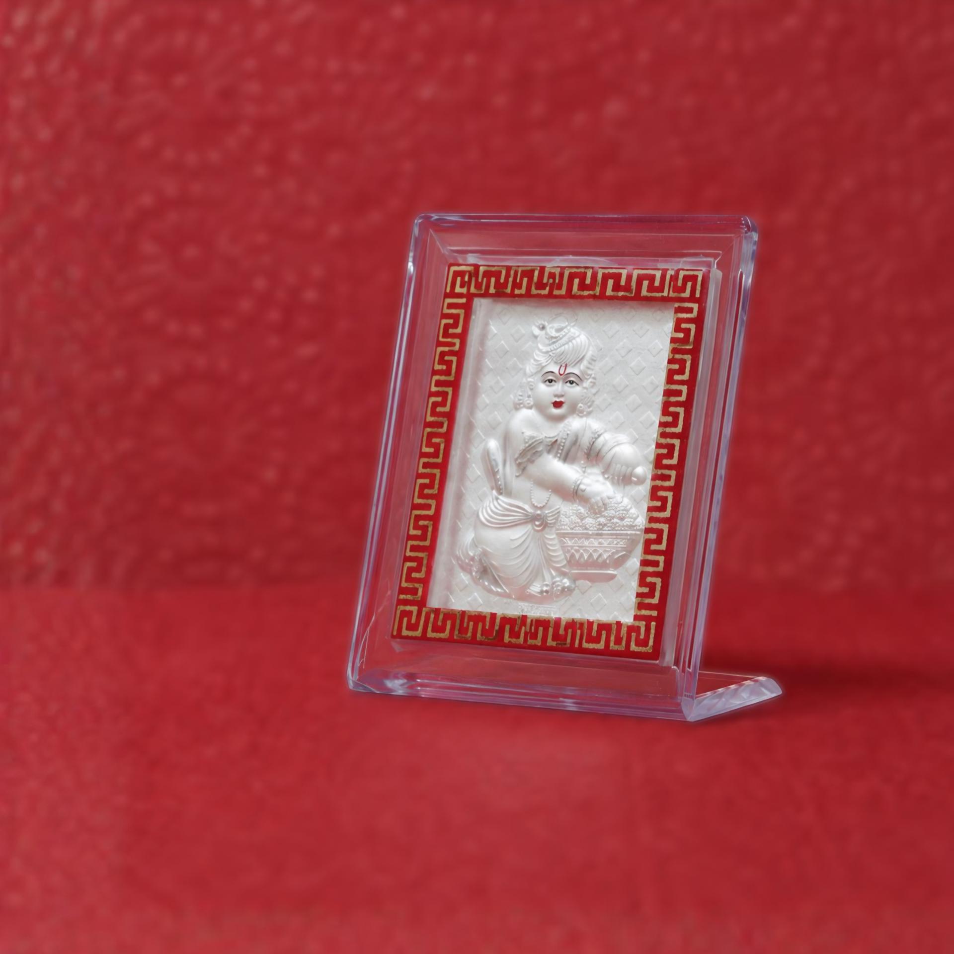 Divya Bal Krishna 999 Silver Blessing Frame - Image 3
