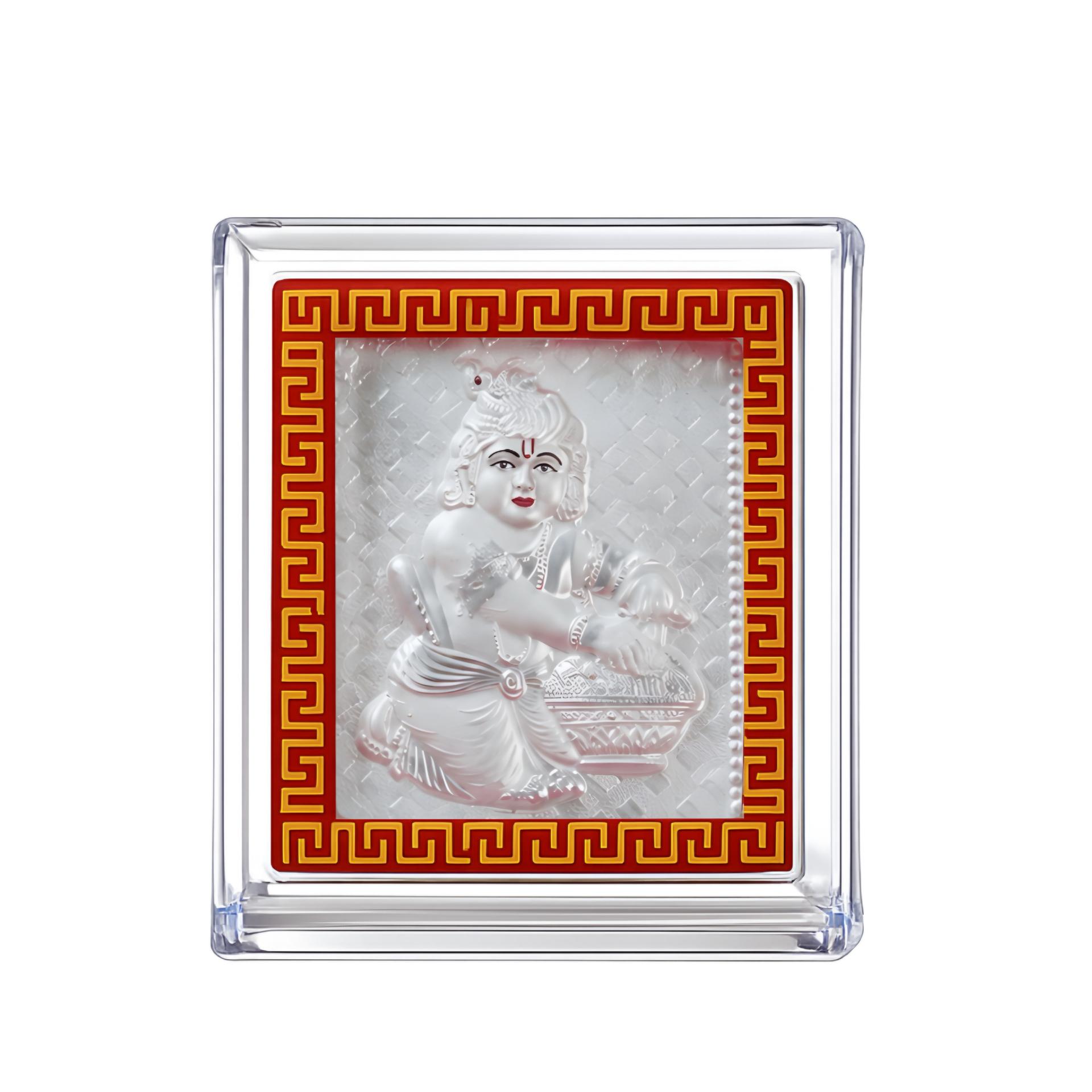 Divya Bal Krishna 999 Silver Blessing Frame - Image 6