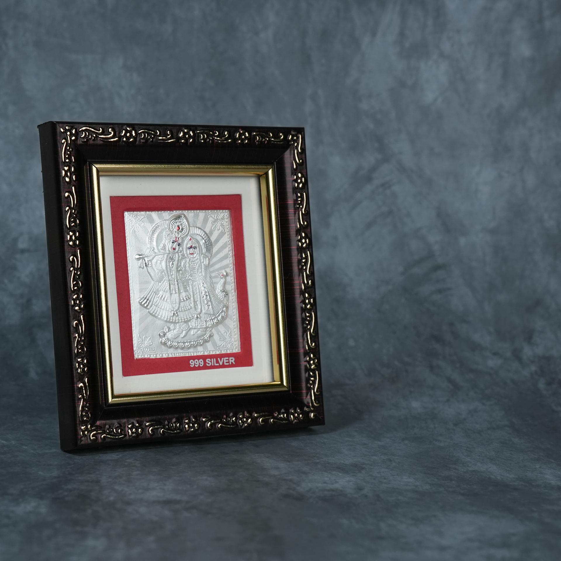 Divya Radha Krishna 999 Silver Premium Classic Frame