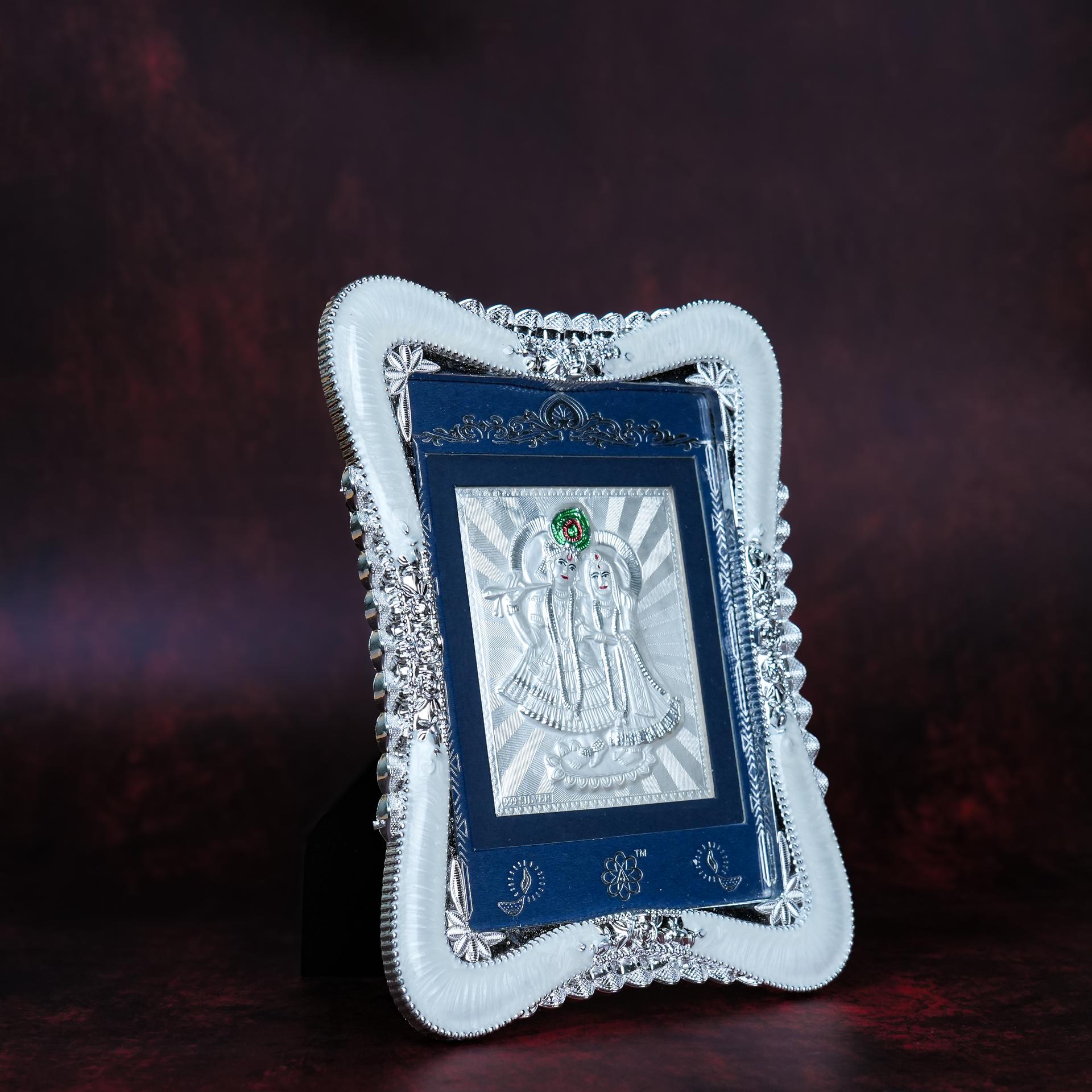 Divya Radha Krishna 999 Silver Premium Decorative Frame - Image 4