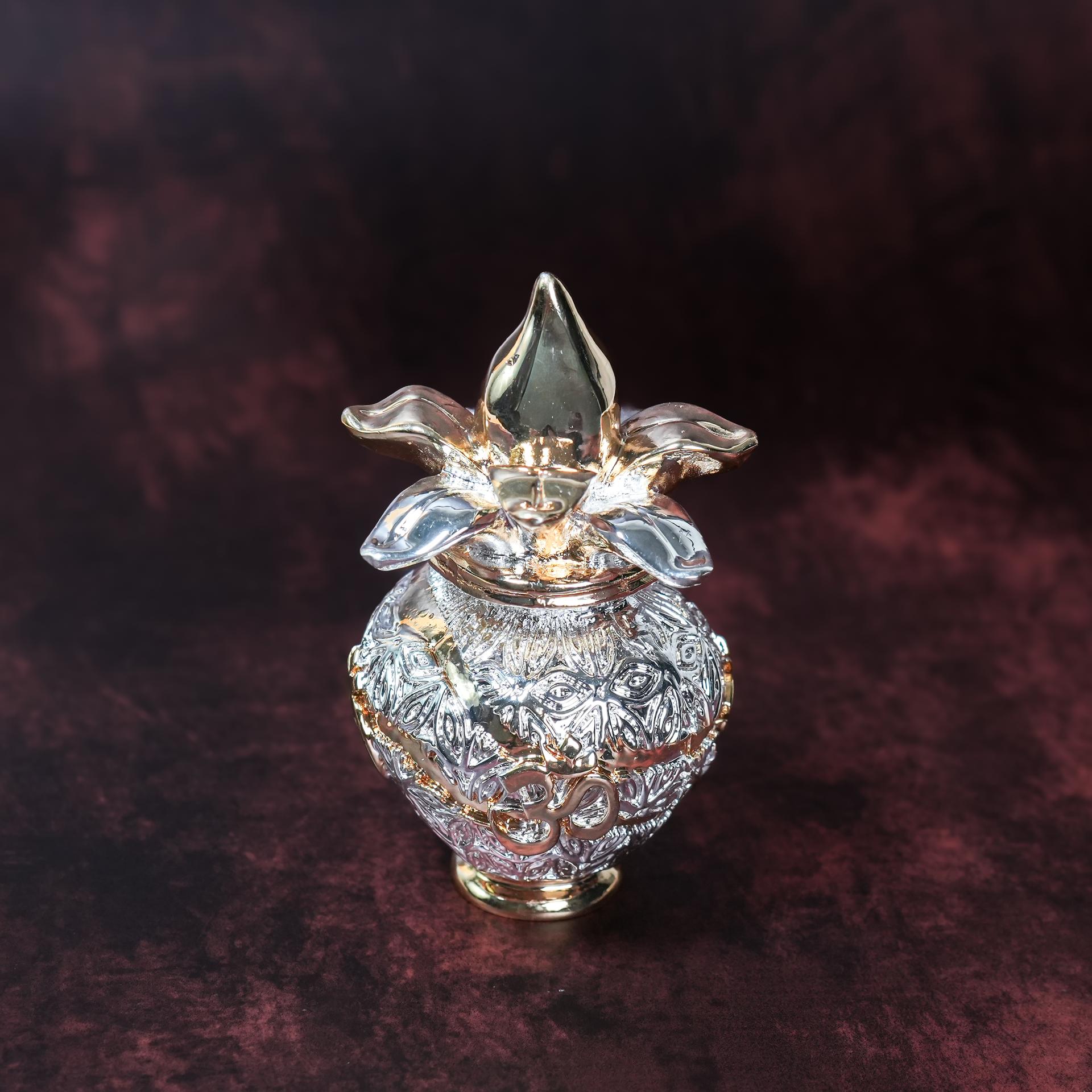 999 Silver Divine Om Kalash Decorative Figurine - Image 3