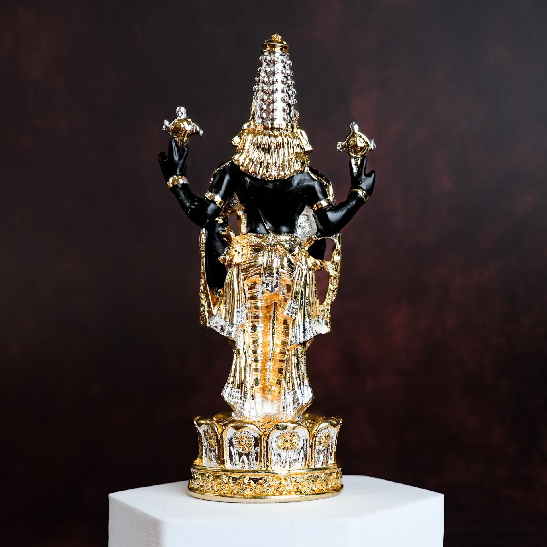 24k Gold Divine Lord Venkateswara Balaji Idol Figurine - Image 4