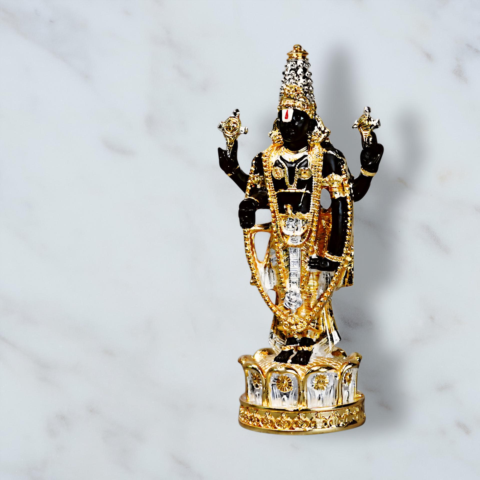 24k Gold Divine Lord Venkateswara Balaji Idol Figurine - Image 6