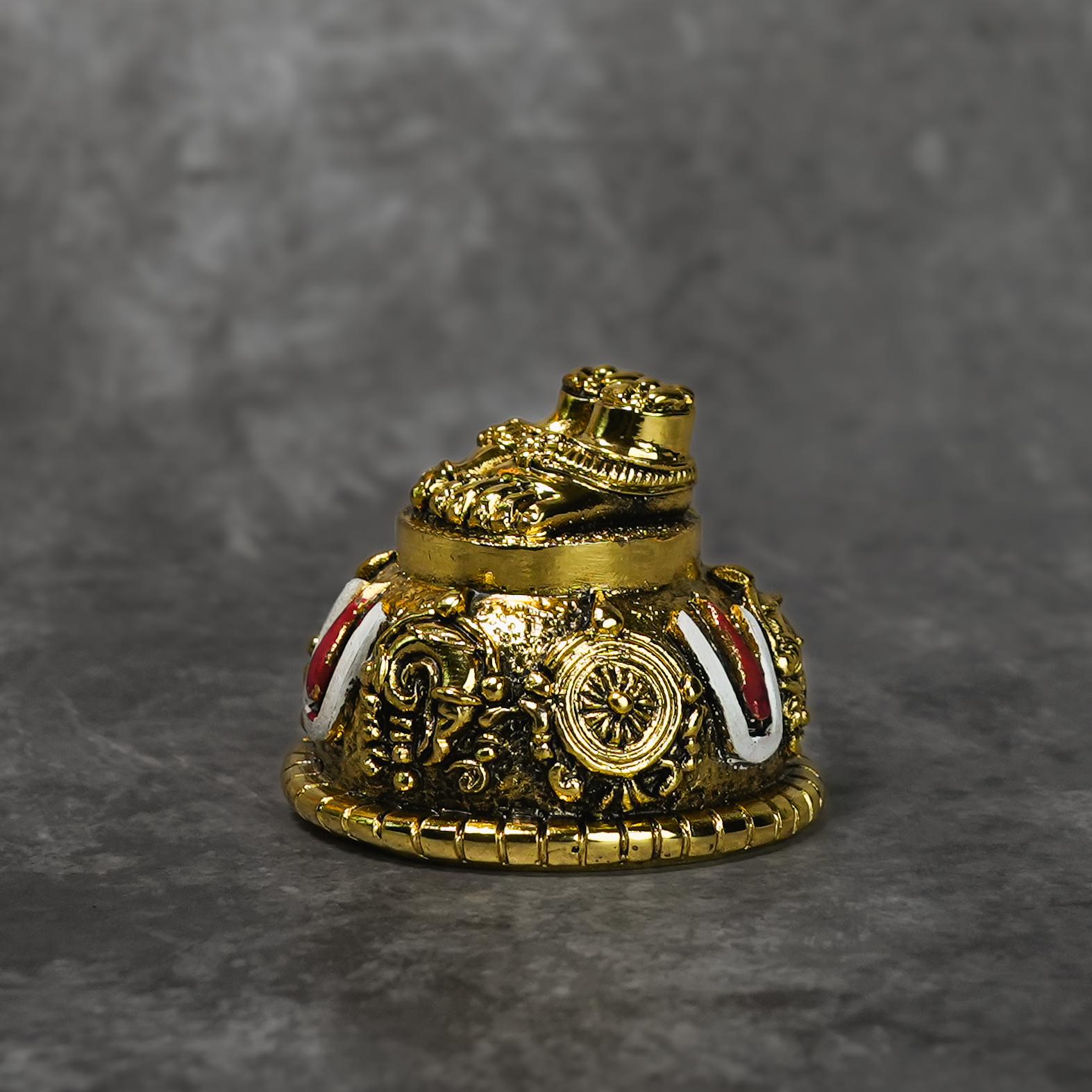 24k Gold Divya Tirupati Balaji Sacred Charan Paduka Idol - Image 6