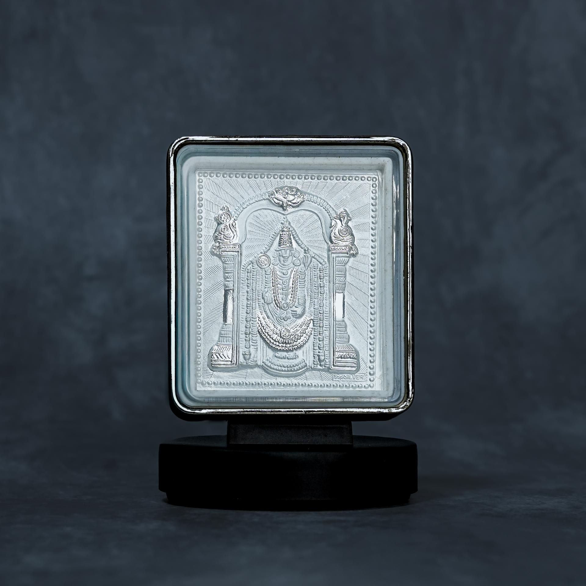 Divya Lord Balaji 999 Silver Plated Blessing Frame