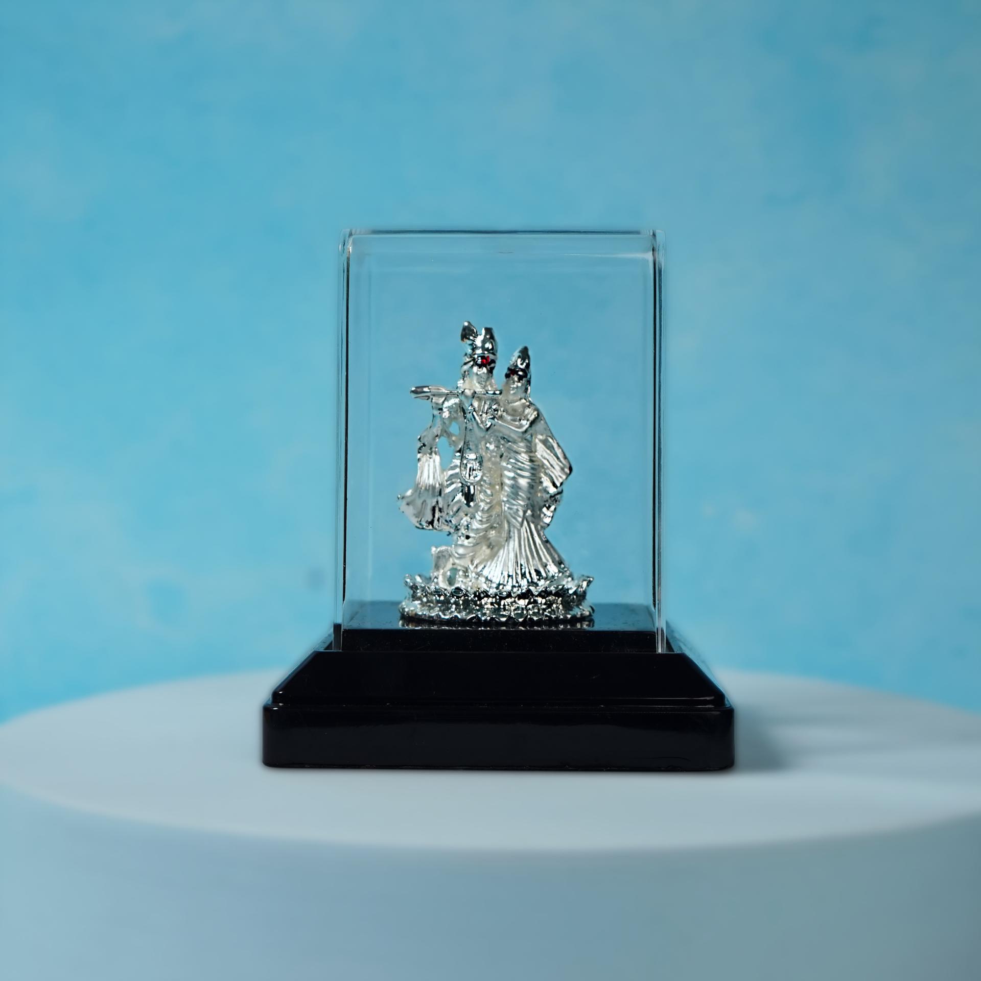 Divya Radha Krishna 999 Silver Idol With Premium Display Case - Image 5