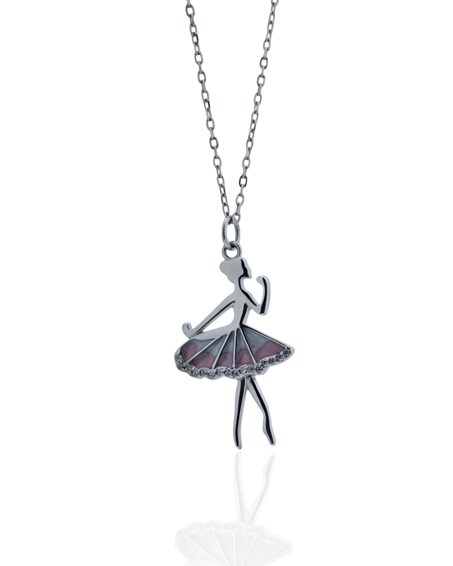 925 Sterling Silver Dancing Doll Charm Necklace With  Chain - Image 4