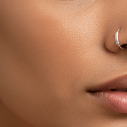 925 Sterling Silver Plain Circle Nose Ring - Image 3