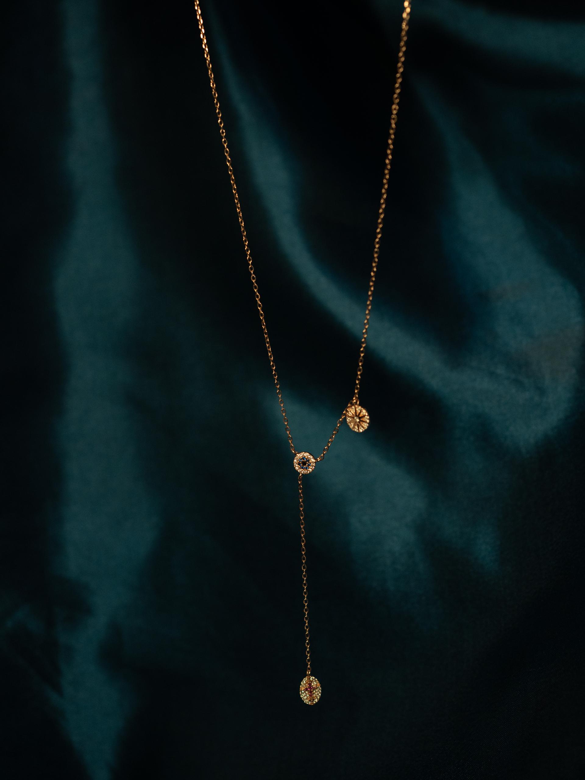 Celestial Drop Pendant With Chain In 925 Sterling Silver With Rose Gold Plating - Image 3