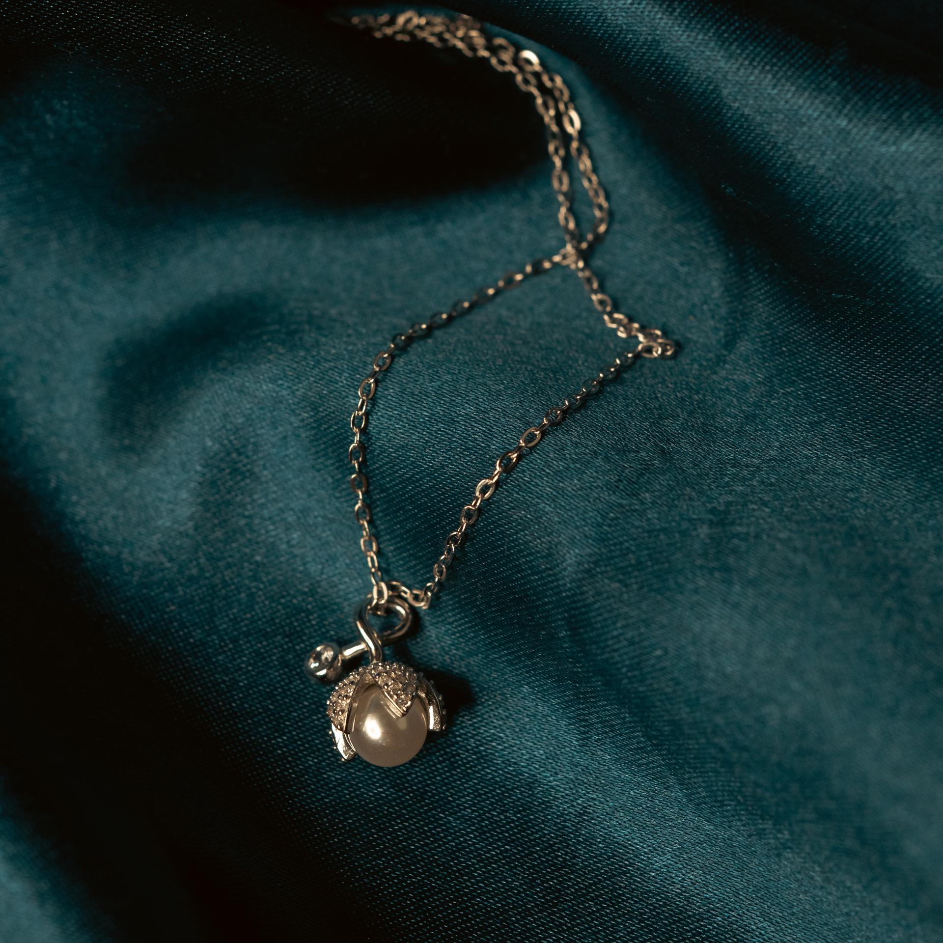 925 Sterling Silver Bloom Pearl Pendent With Chain - Image 4
