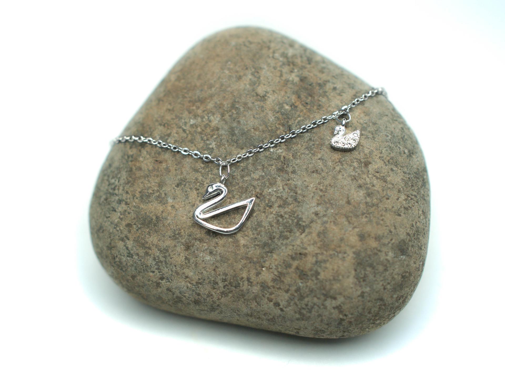 925 Sterling Silver Duck Charm Bracelet