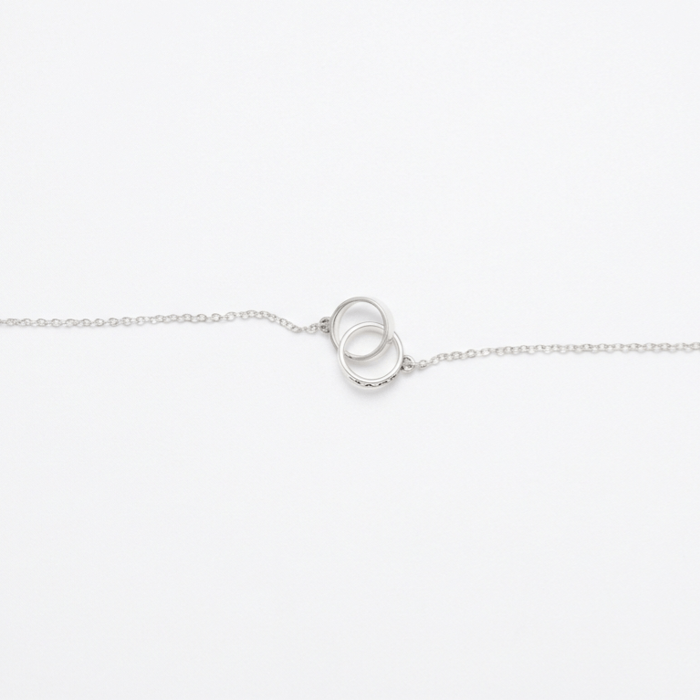 925 Sterling Silver Forever Interlocking Circle Jewellery Bracelet
