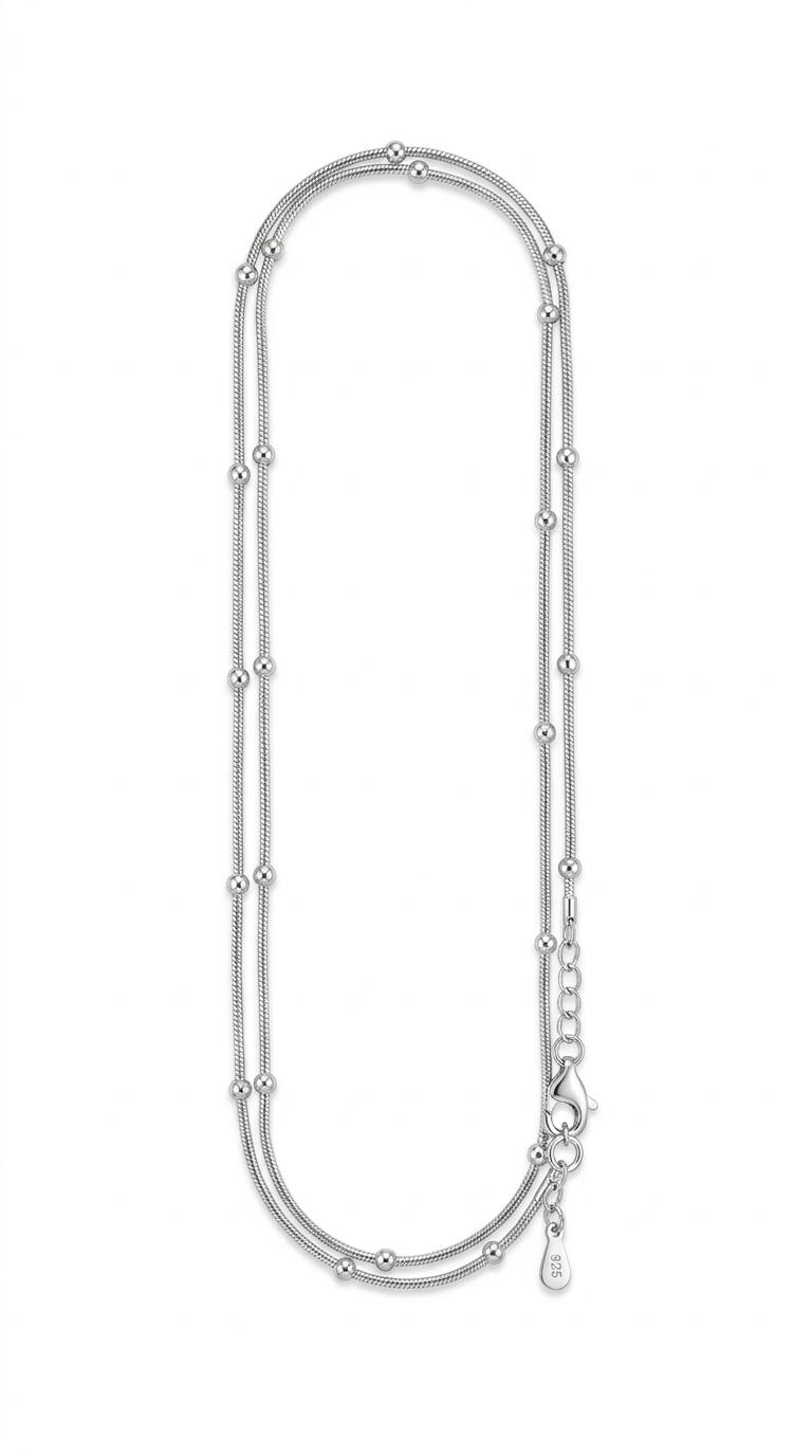 925 Sterling Silver Starlit Strands Anklet For Women - Image 4