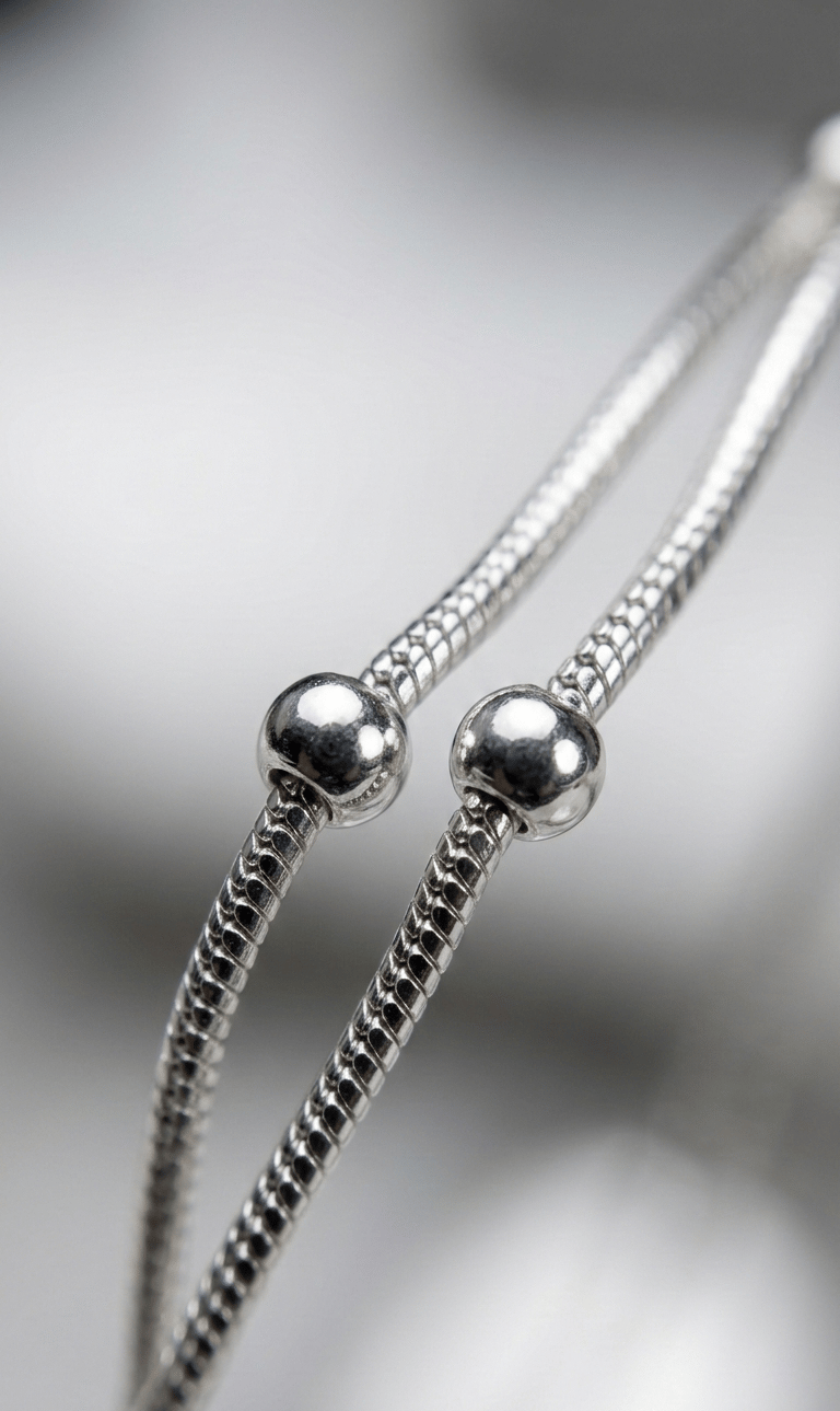 925 Sterling Silver Starlit Strands Anklet For Women - Image 3