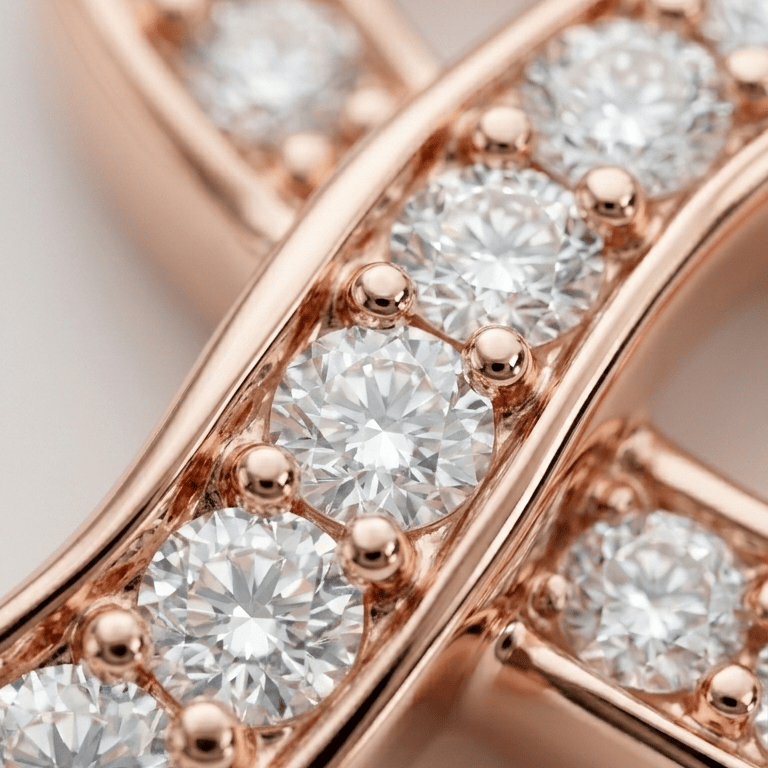 Sparkle Infinity Rose Gold Pendant With Chain With 925 Sterling Silver - Image 3