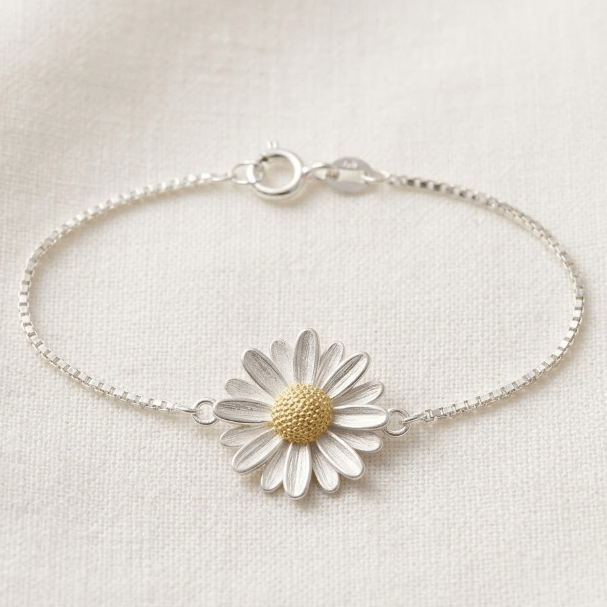 925 Sterling Silver Solaria Sunflower Silver Bracelet - Image 3