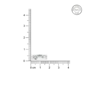 925 Sterling Silver Adjustable Silver Crystal Toe Ring (in Pairs) - Image 4