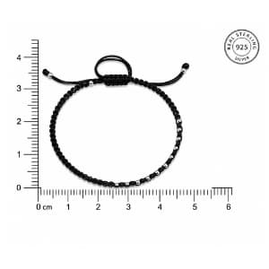 925 Sterling Silver Beaded Thread Bracelet - Image 4